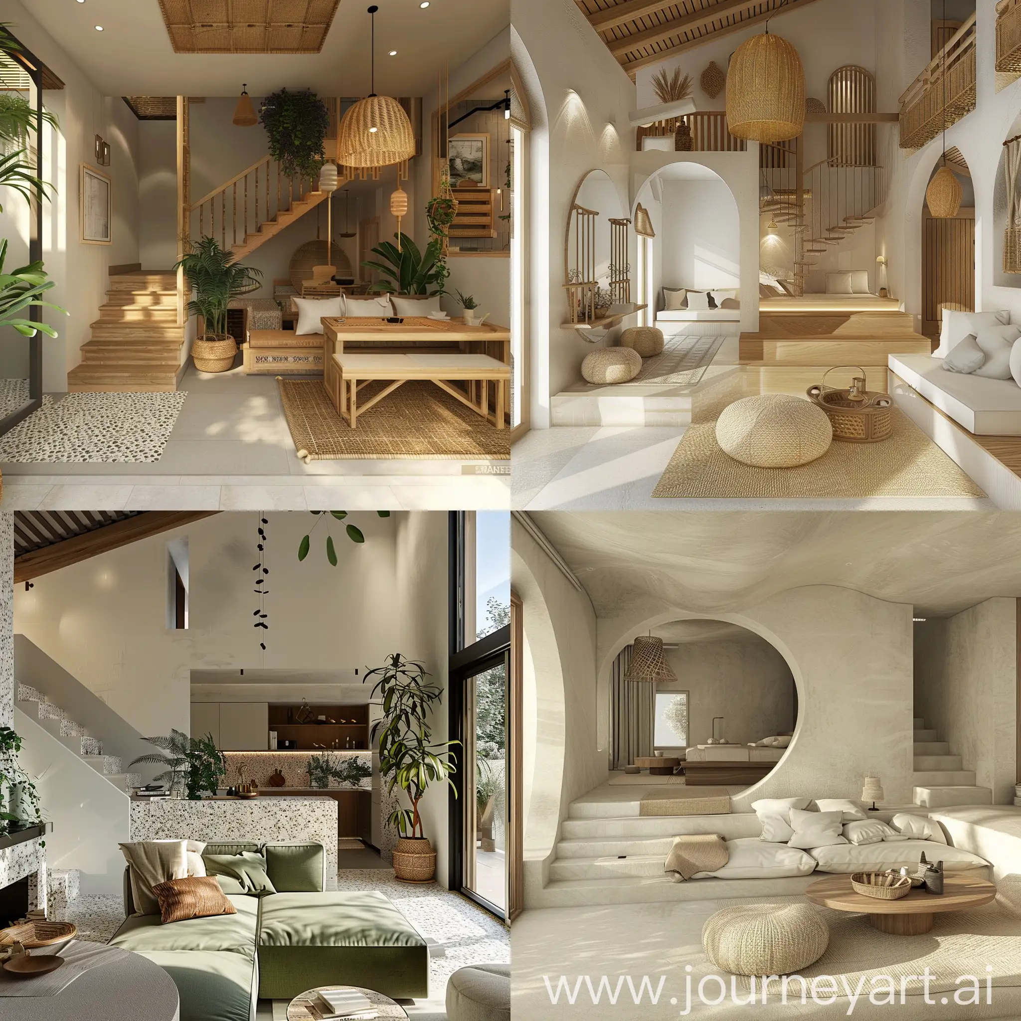 an interior for a small villa like a day dream