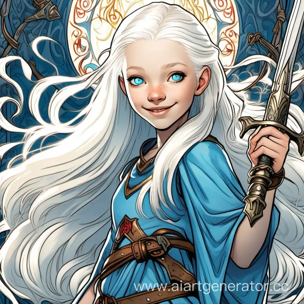 Albino-Girl-with-Dungeons-Dragons-Blade-Ornament