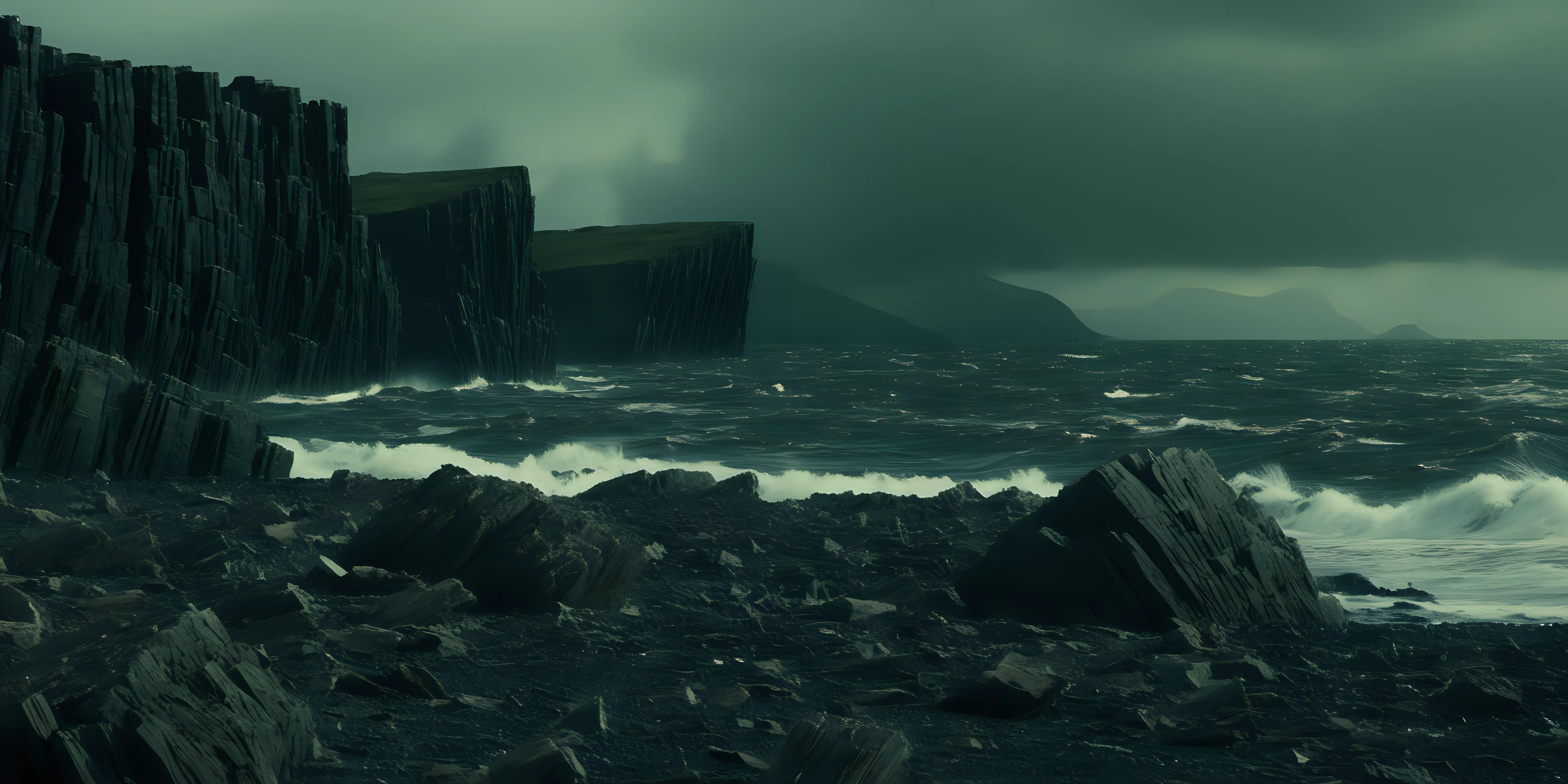 Dystopian Realism Dramatic Scotland Landscape at the End of the World