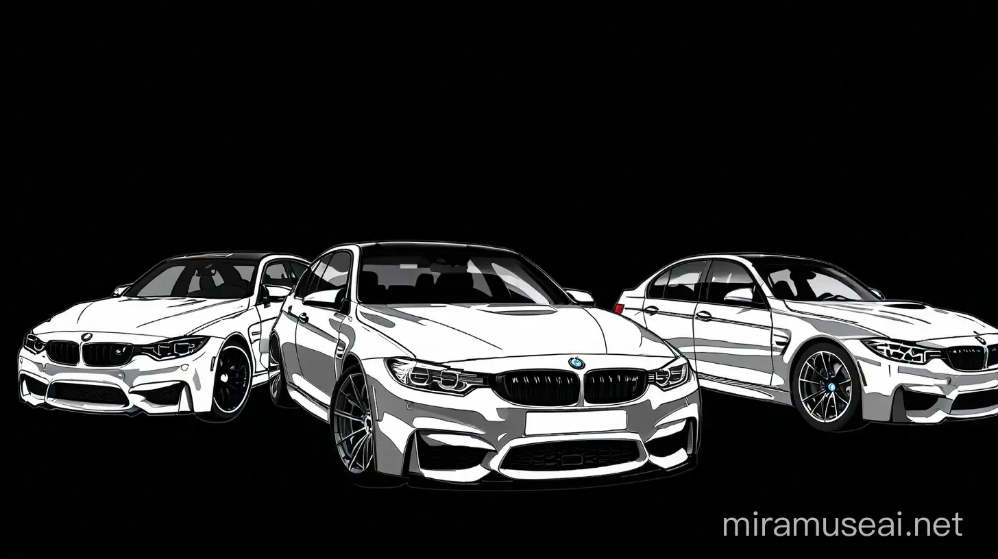 m3,m4 and m5 black outline