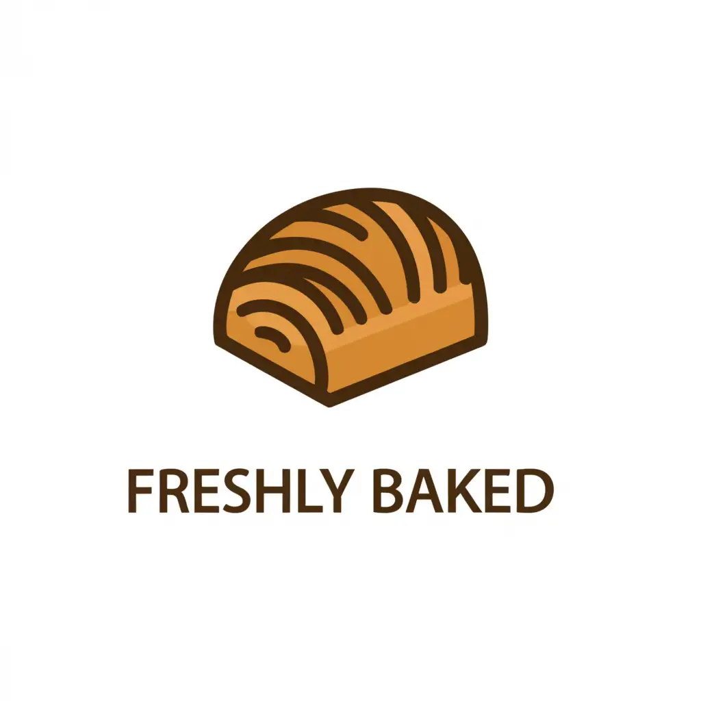 a logo design,with the text "Freshly Baked", main symbol:Bread,Minimalistic,be used in Restaurant industry,clear background