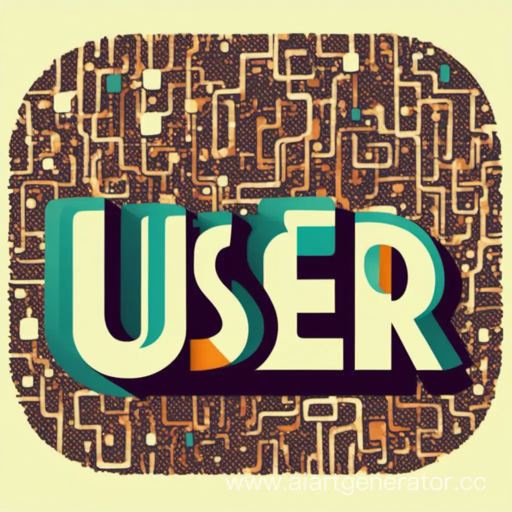 Аватар для соцсети со словом "user" в фонк стиле