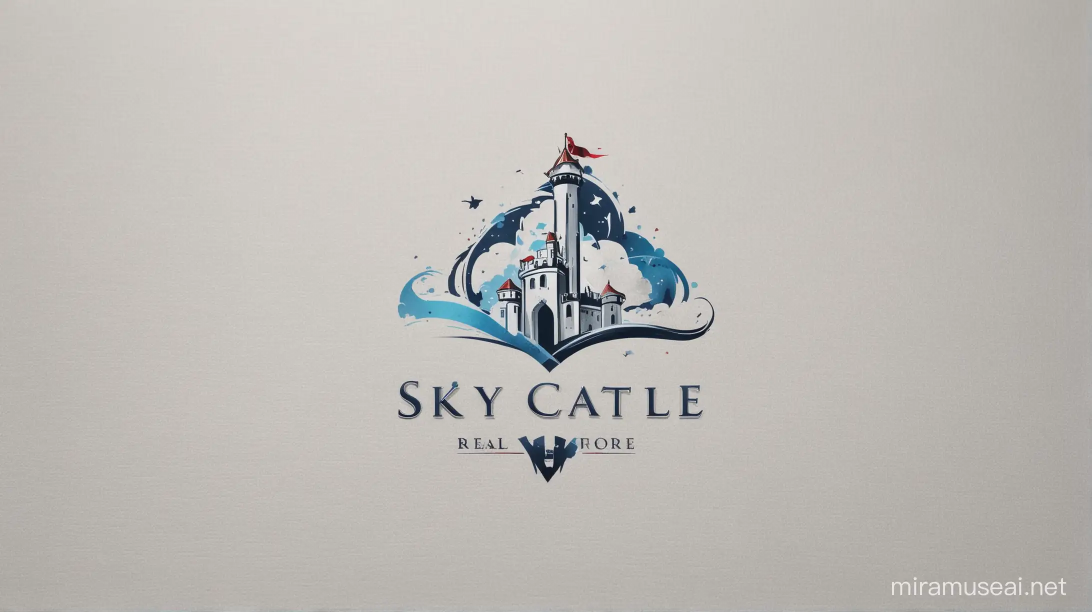 Luxurious Sky Castle Realtors Logo Design