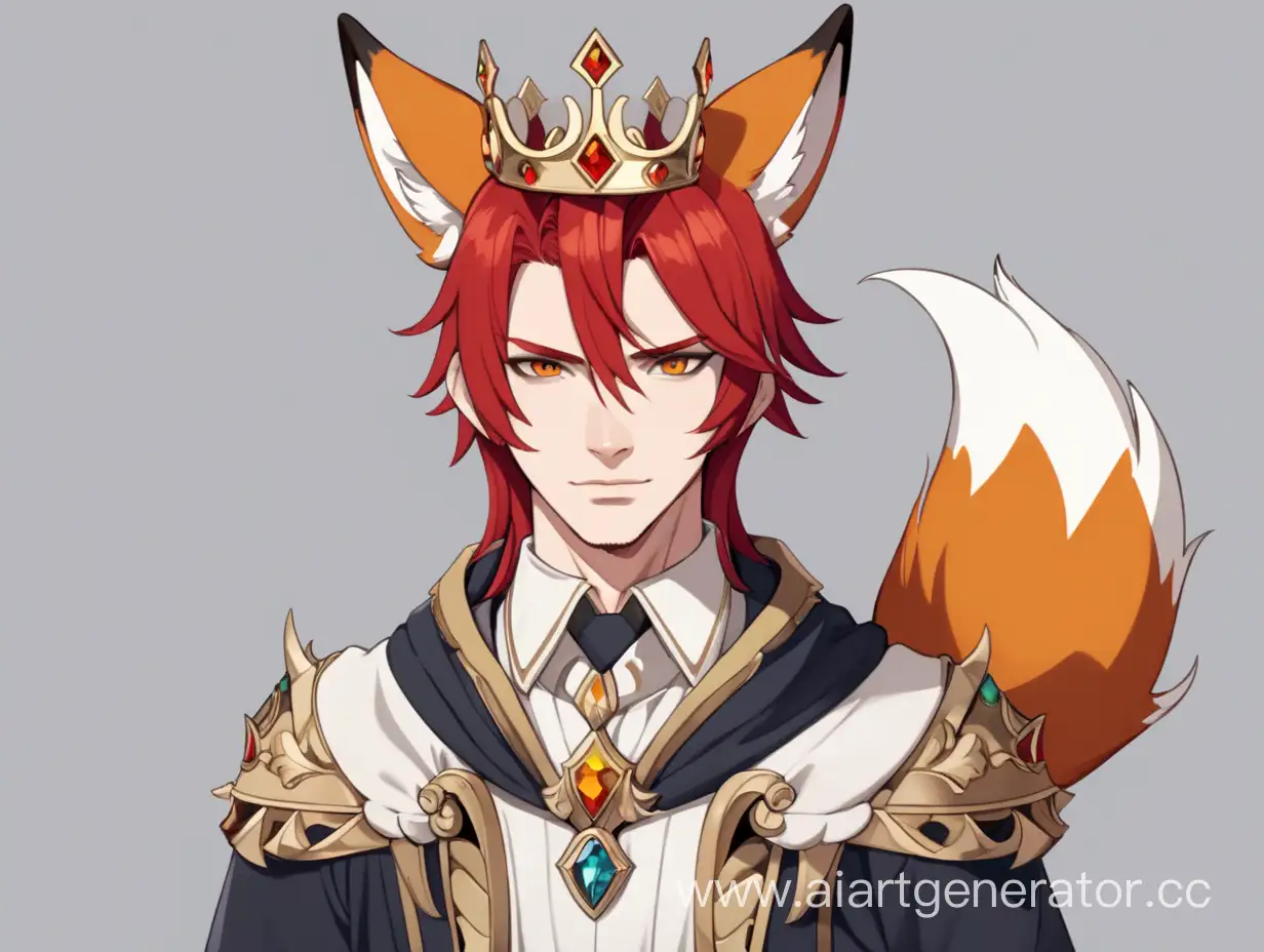 Royal-FoxEared-Prince-with-Red-Hair-and-Gray-Eyes