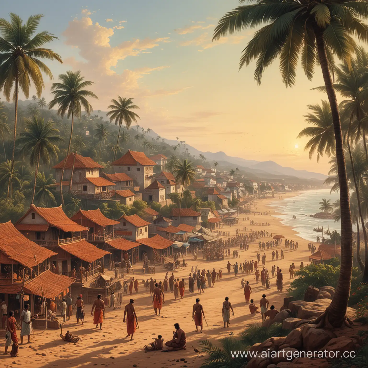 Vibrant-Goa-Sixteenth-Century-Coastal-Scene