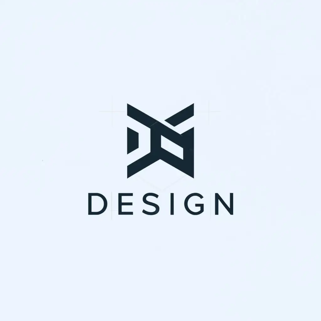 a logo design,with the text "Design", main symbol:lines from the word design,Minimalistic,be used in Education industry,clear background