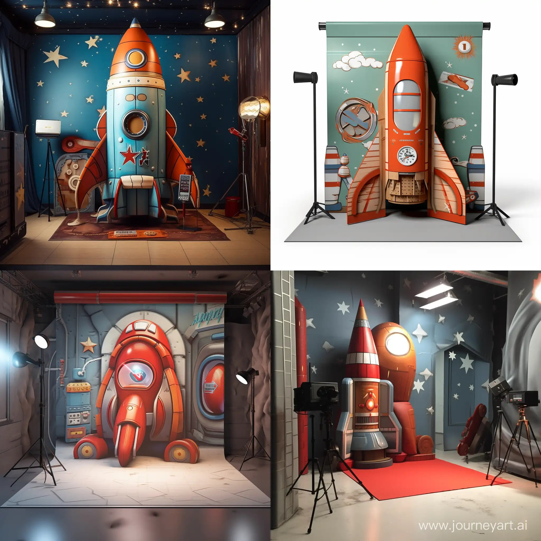 Futuristic-RocketThemed-Photo-Booth-with-Minimalist-Design