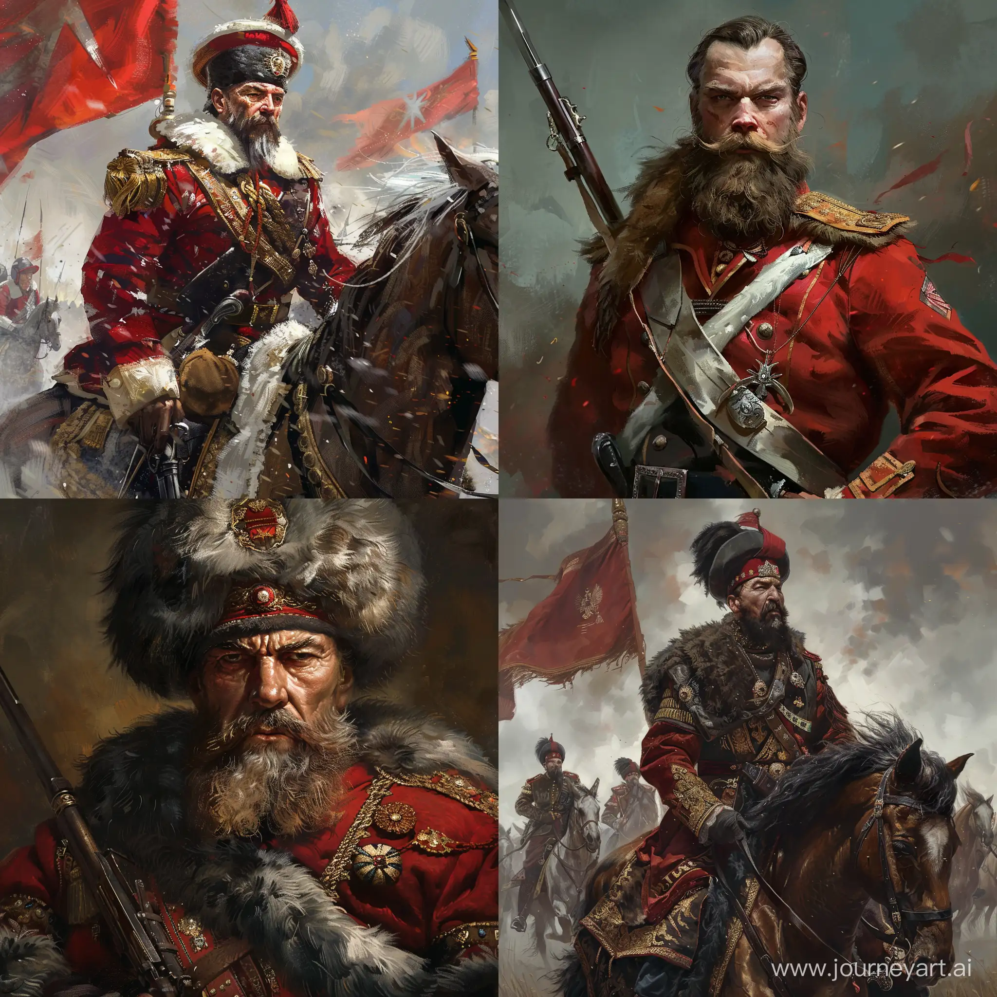 Cossack-Pacifist-Digital-Art-Vibrant-Portrait-of-a-Nonviolent-Warrior