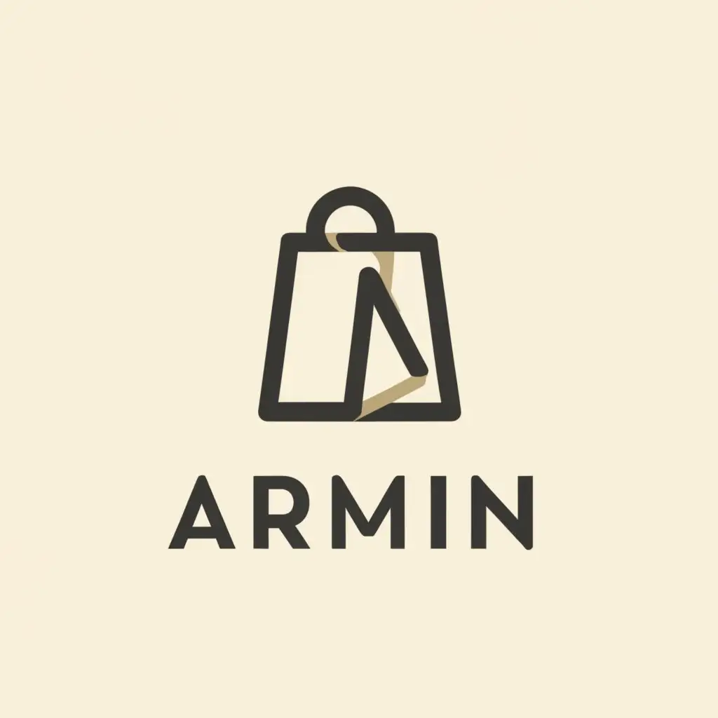 a logo design,with the text "Armin", main symbol:Shop,Moderate,clear background