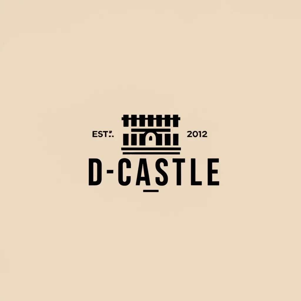 a logo design, with the text 'DCASTLE', main symbol: jail, Minimalistic, clear 
remove the year
