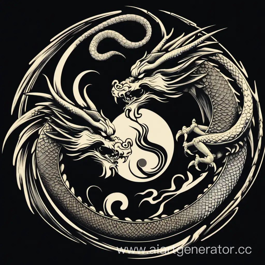 Mystical-Dragon-Yin-Yang-Symbol-in-Cosmic-Harmony