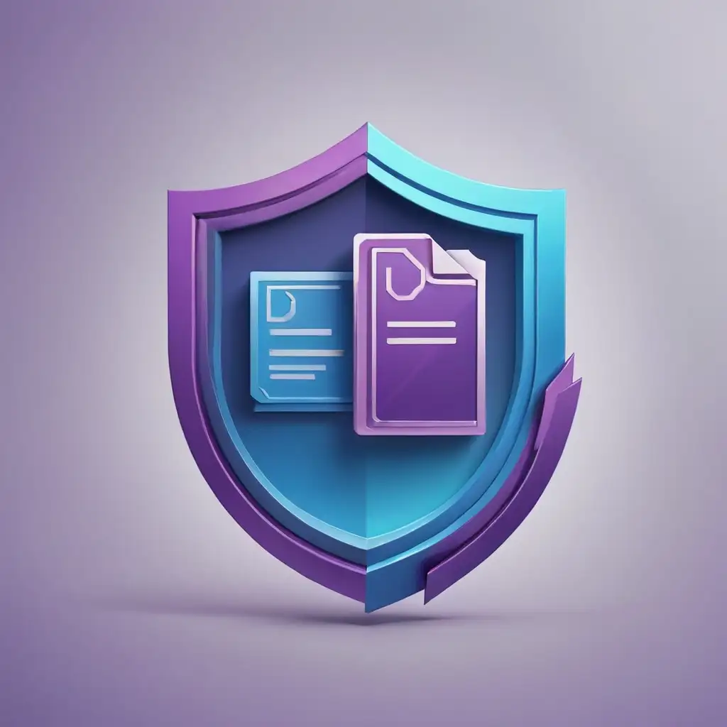 documents logo, purple and blue