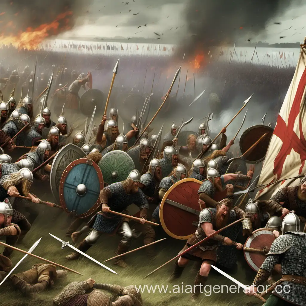 Битва викингов с британцами в 900 году