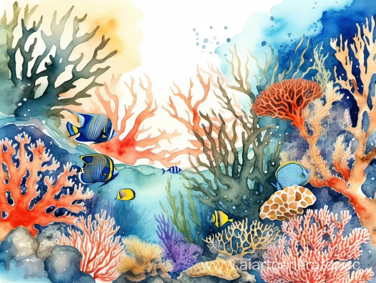 Vibrant-Watercolor-Coral-Reef-Illustration