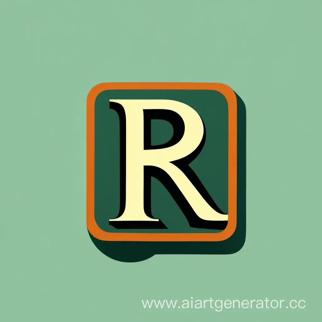 Буква R жирными буквами в квадрате со скруглёнными углами