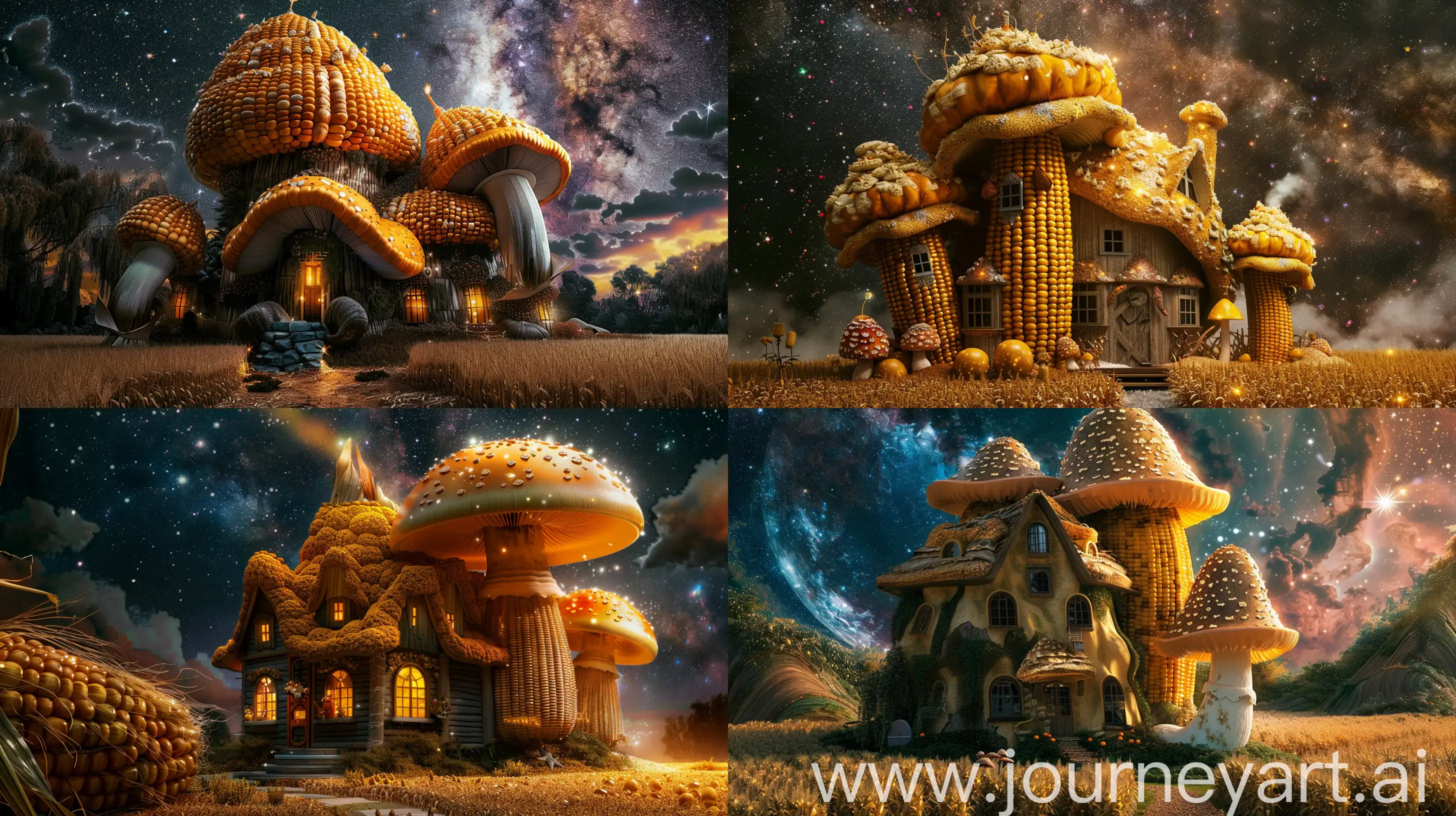 Enchanting-Mushroom-and-CornShaped-Galaxy-House