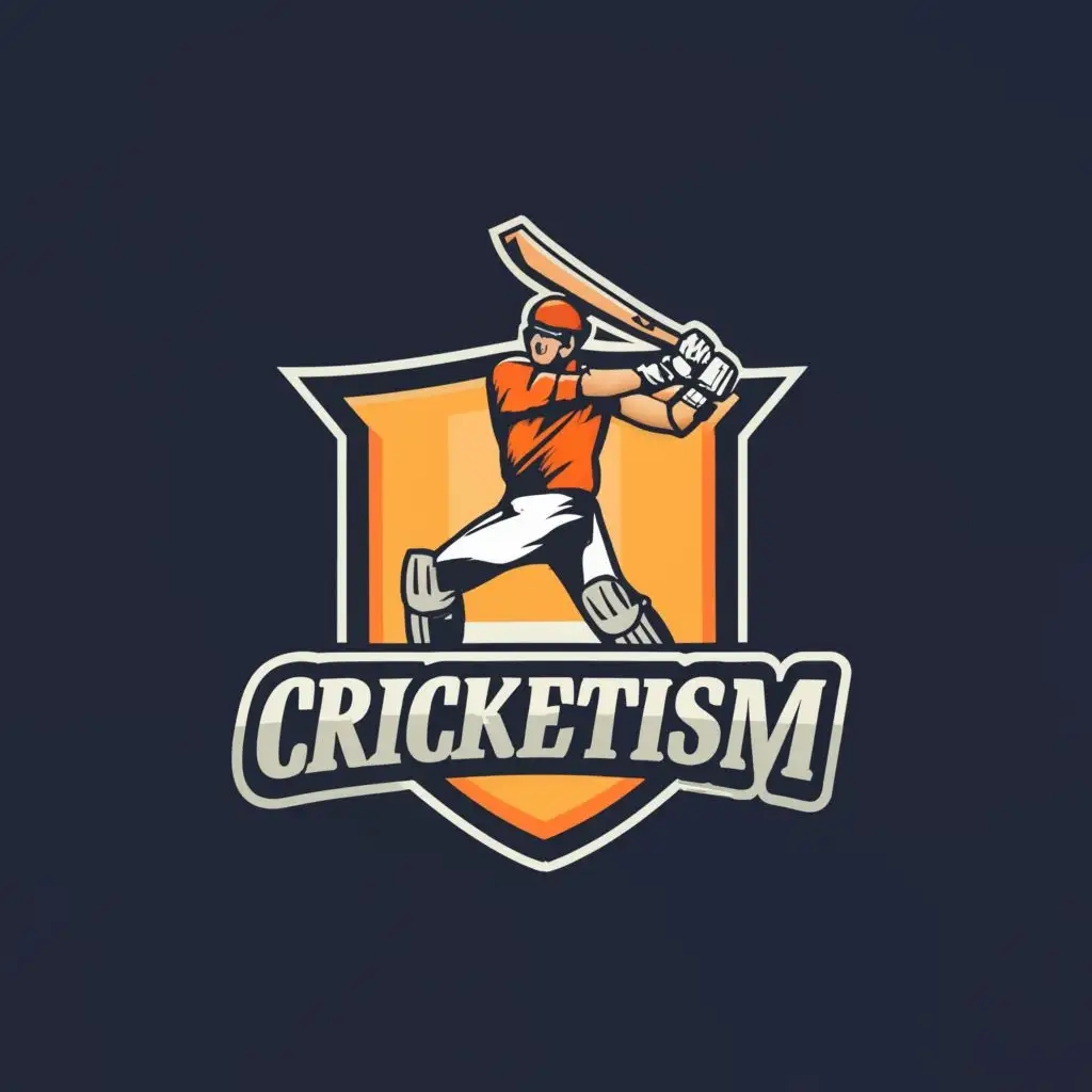 a logo design,with the text "Cricketism", main symbol:Cricket player, be used in Sports Fitness industry