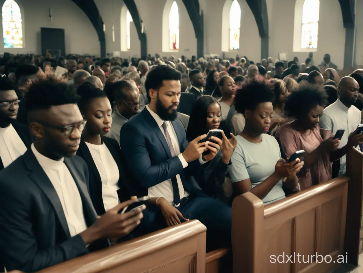 Worshipers-on-Cellphones-in-a-Church