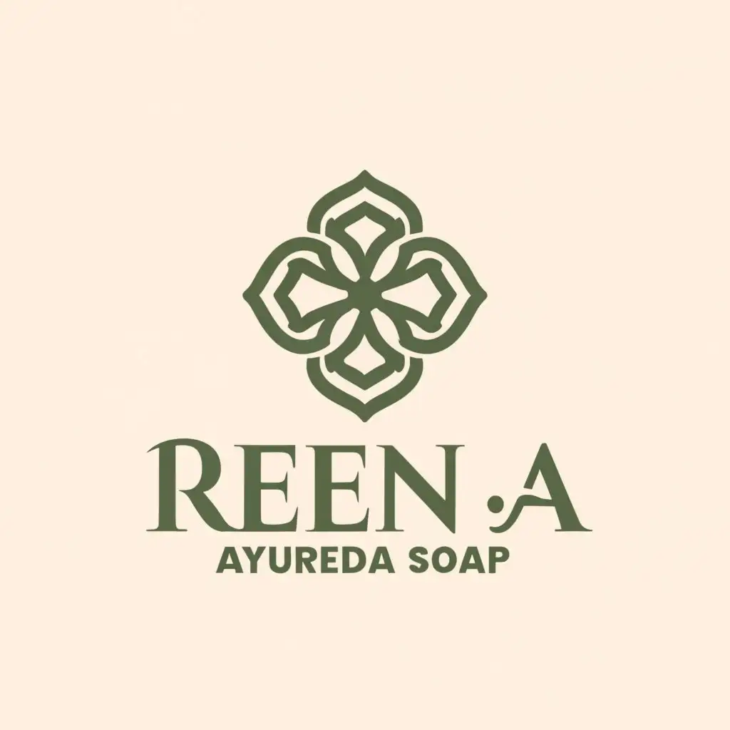 a logo design,with the text "Reena Ayurveda soap", main symbol:Ayurveda soap,Moderate,clear background