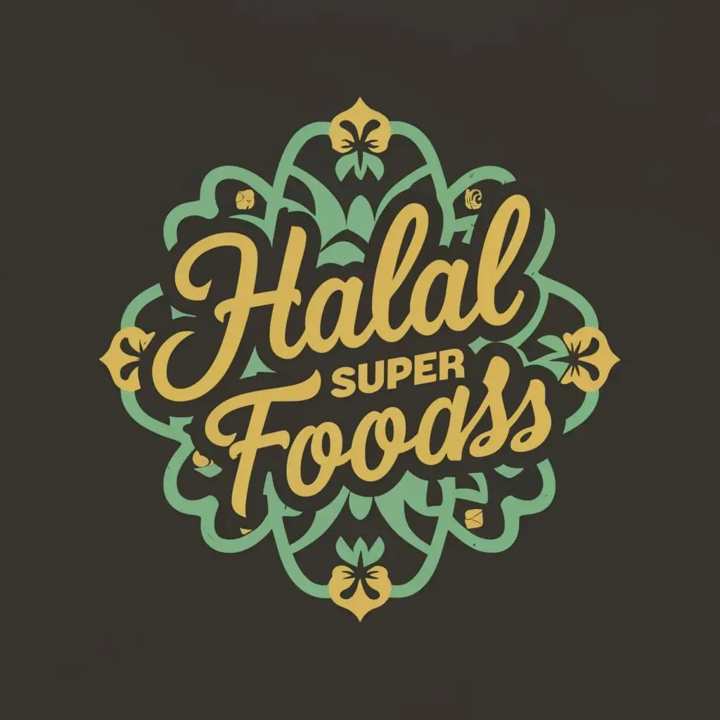 logo, Islamic, with the text "Halal Super Foods", typography, be used in Animals Pets industry