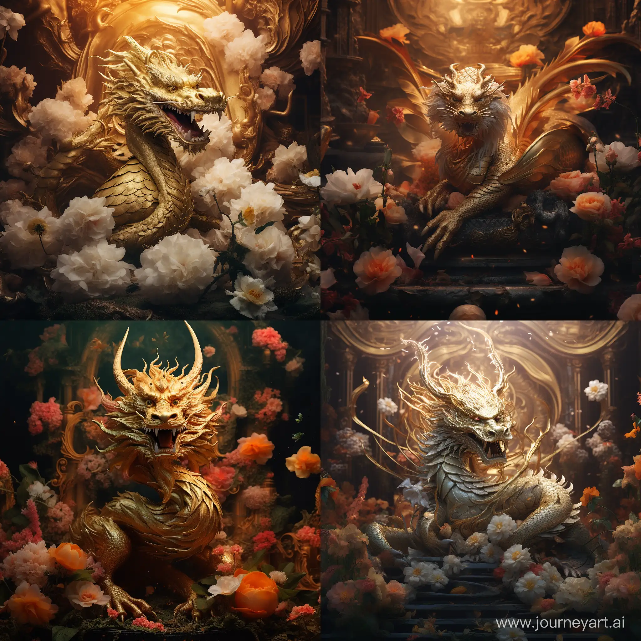 Majestic-Golden-Dragon-Perched-on-a-Blossomed-Lotus-in-Cinematic-Light