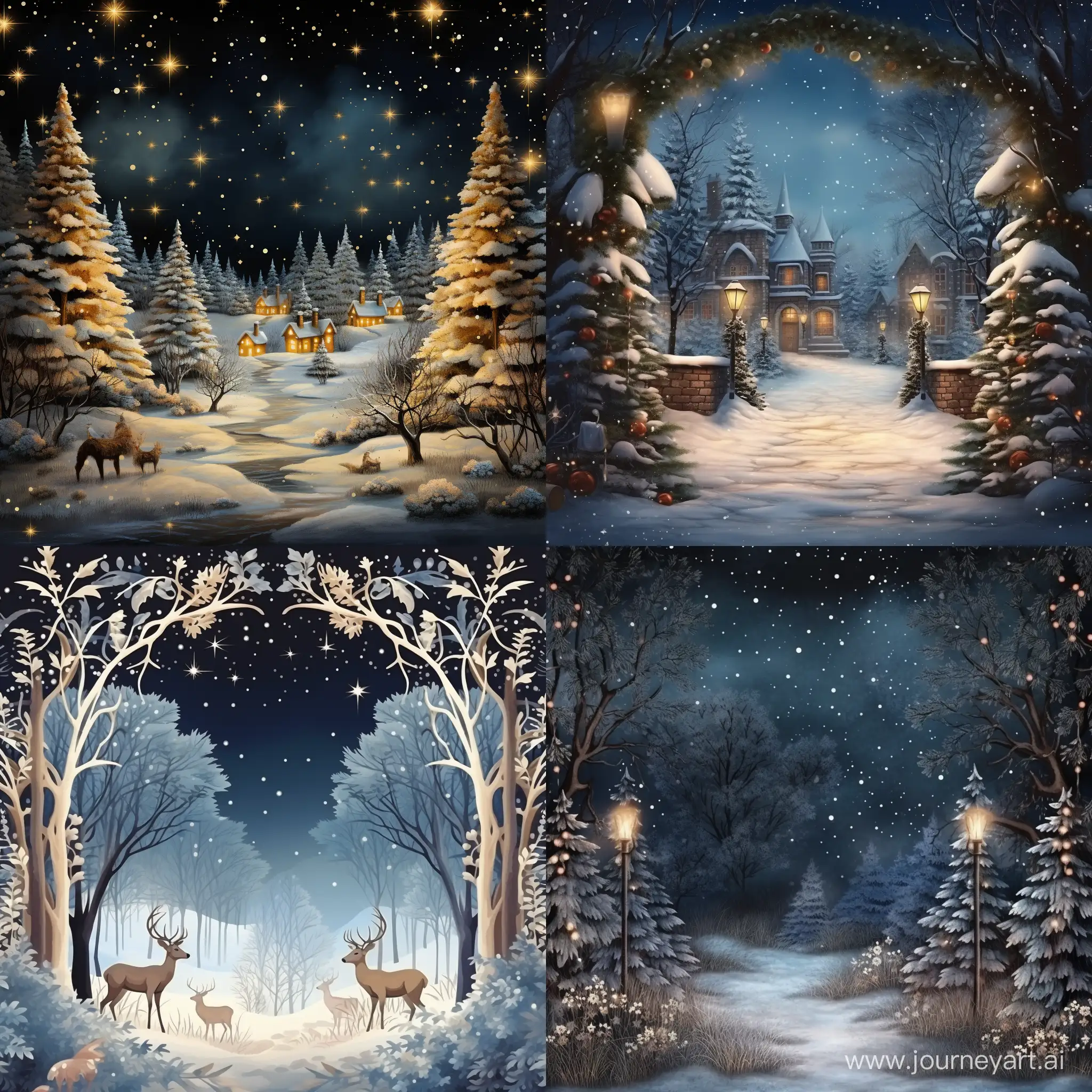 Festive-Christmas-Scene-for-Greeting-Card