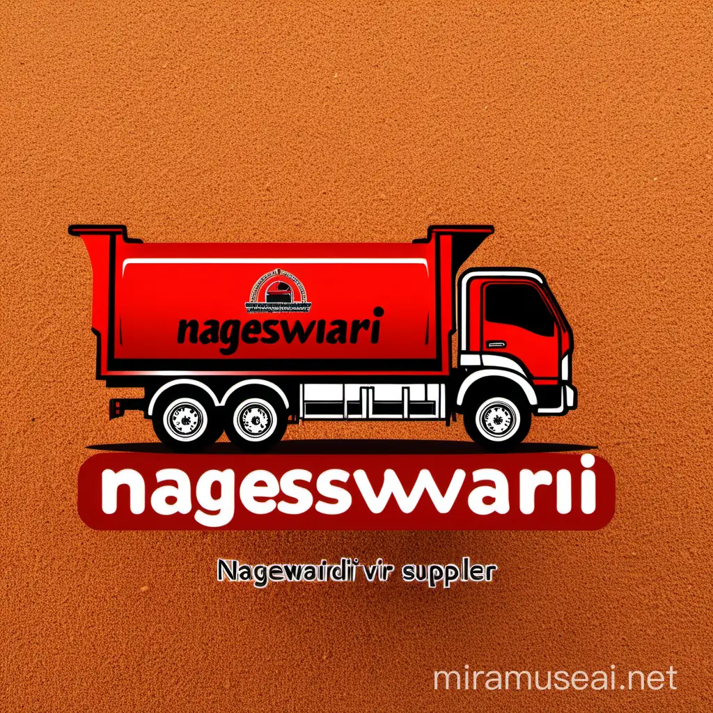 logo for ' Nageswari Supplier ' name with A add truck and Sand,Moram,Kapchi add color red or black make a unique
logo design