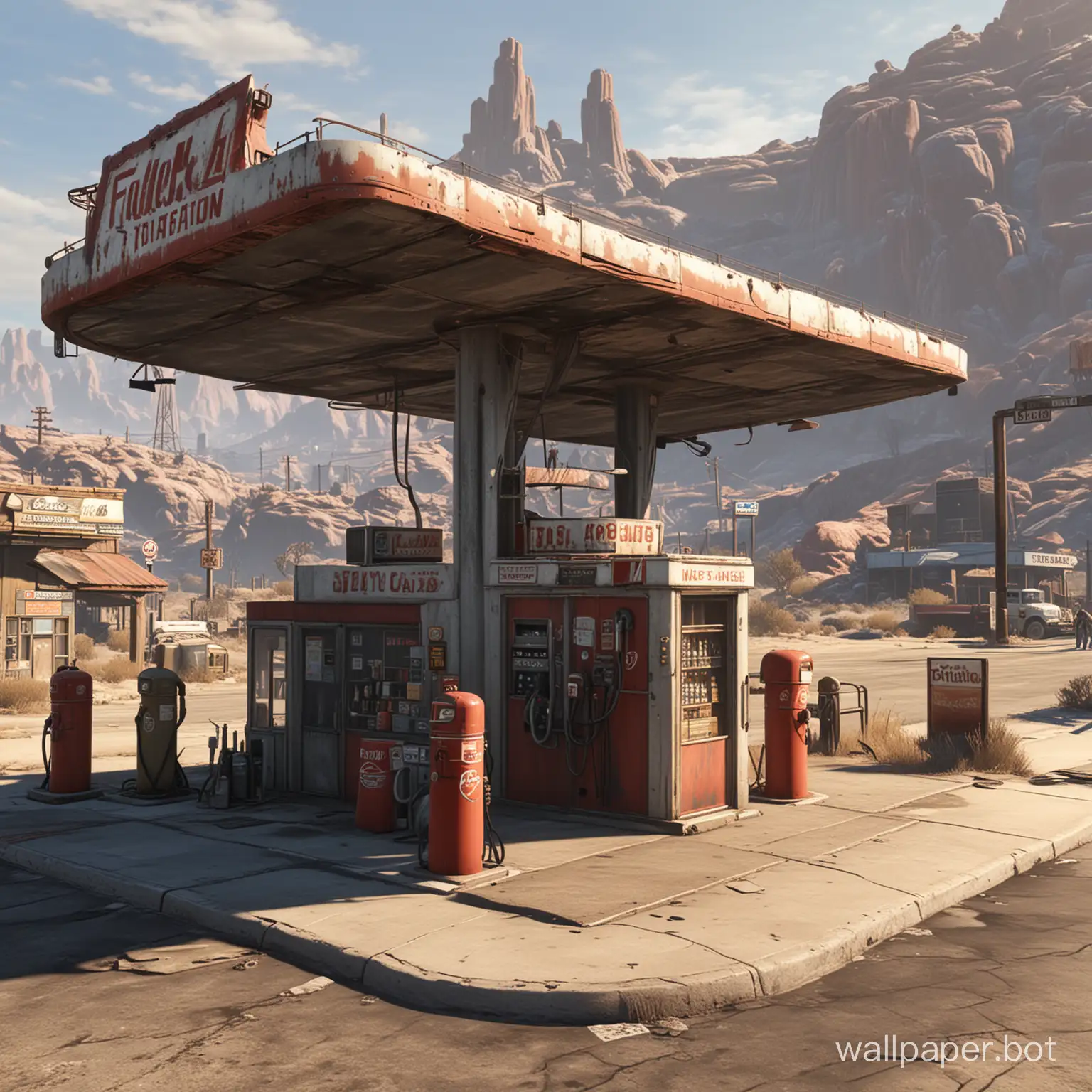 PostApocalyptic-Redrocket-Gas-Station-in-Fallout-4