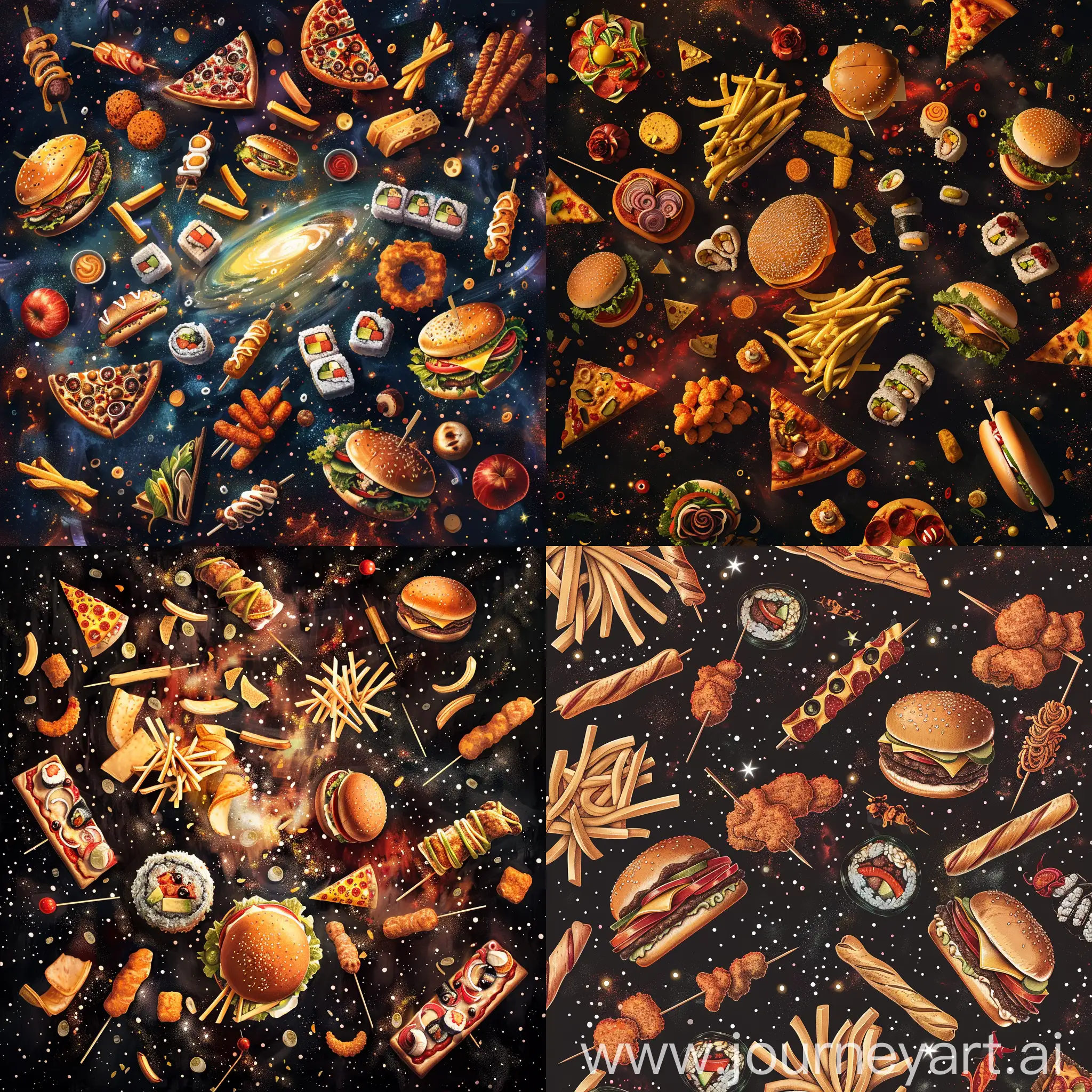 Cosmic-Feast-Galaxy-of-Burgers-Pizza-Sushi-Rolls-and-More