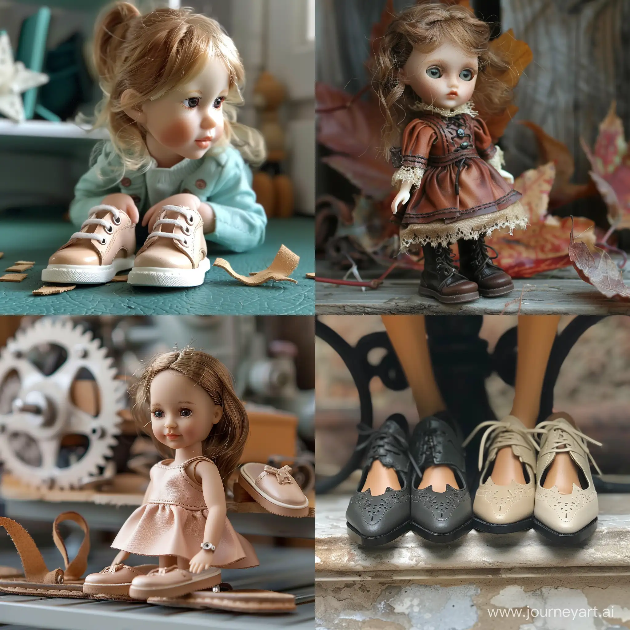 Crafting-Leather-Doll-Shoes-Handmade-Artistry-in-Miniature