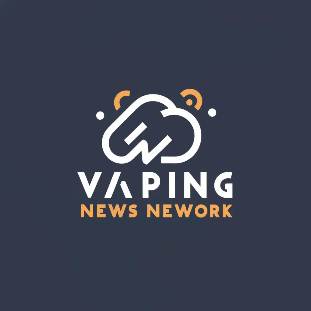 a logo design,with the text "vaping news network", main symbol:smoke,Minimalistic,be used in Internet industry,clear background