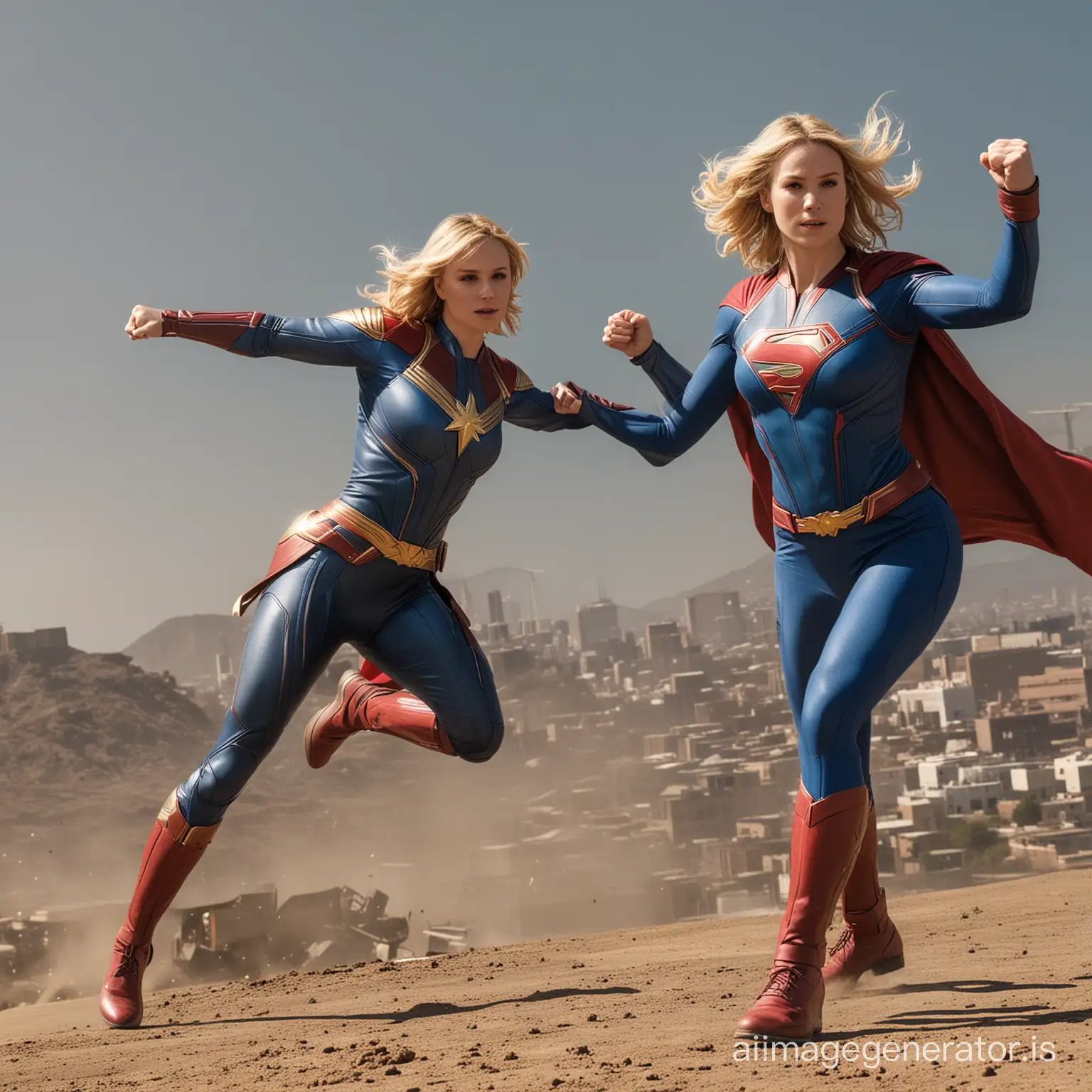 Captain Marvel defeats Supergirl