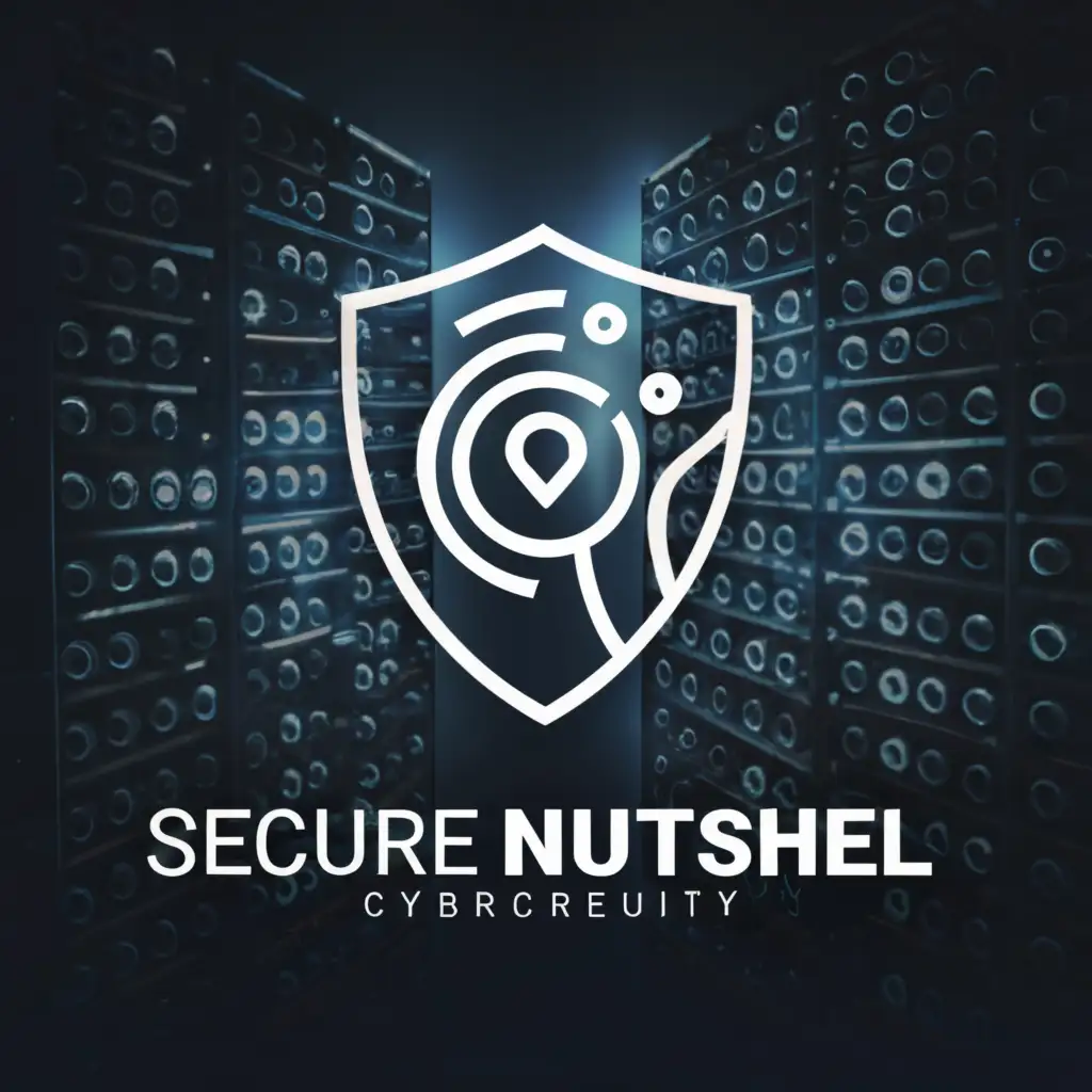 a logo design,with the text "Secure Nutshell", main symbol:Nutshell and cybersecurity,Moderate,be used in Technology industry,clear background