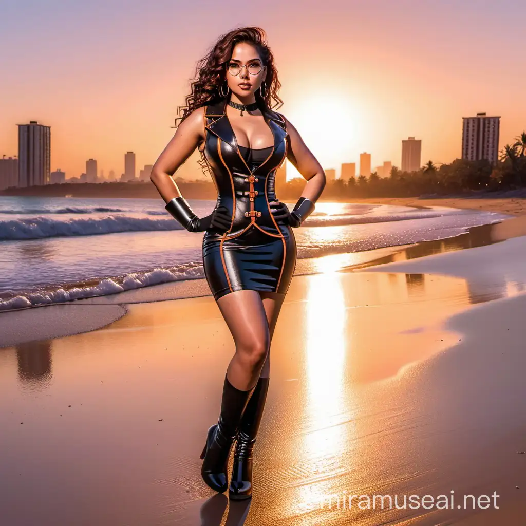 PostApocalyptic Teen Transformed Multicultural Steampunk Beach Portrait