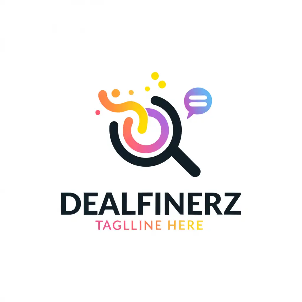 a logo design,with the text "Deal Finderz", main symbol:search,Moderate,clear background
