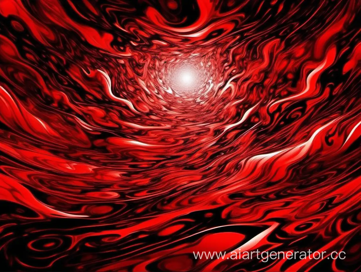 абстрактное небо другого измерения, чёрно-красные оттенки