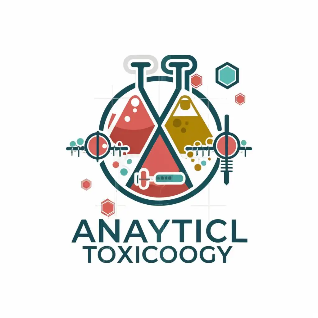 logo, shirt LOGO Design for Analytical Toxicology  with chromatogram in neutral colors with Typography for medical industry. Include laboratory equipment, posion, pills,, with the text "Analytical Toxicology", typography