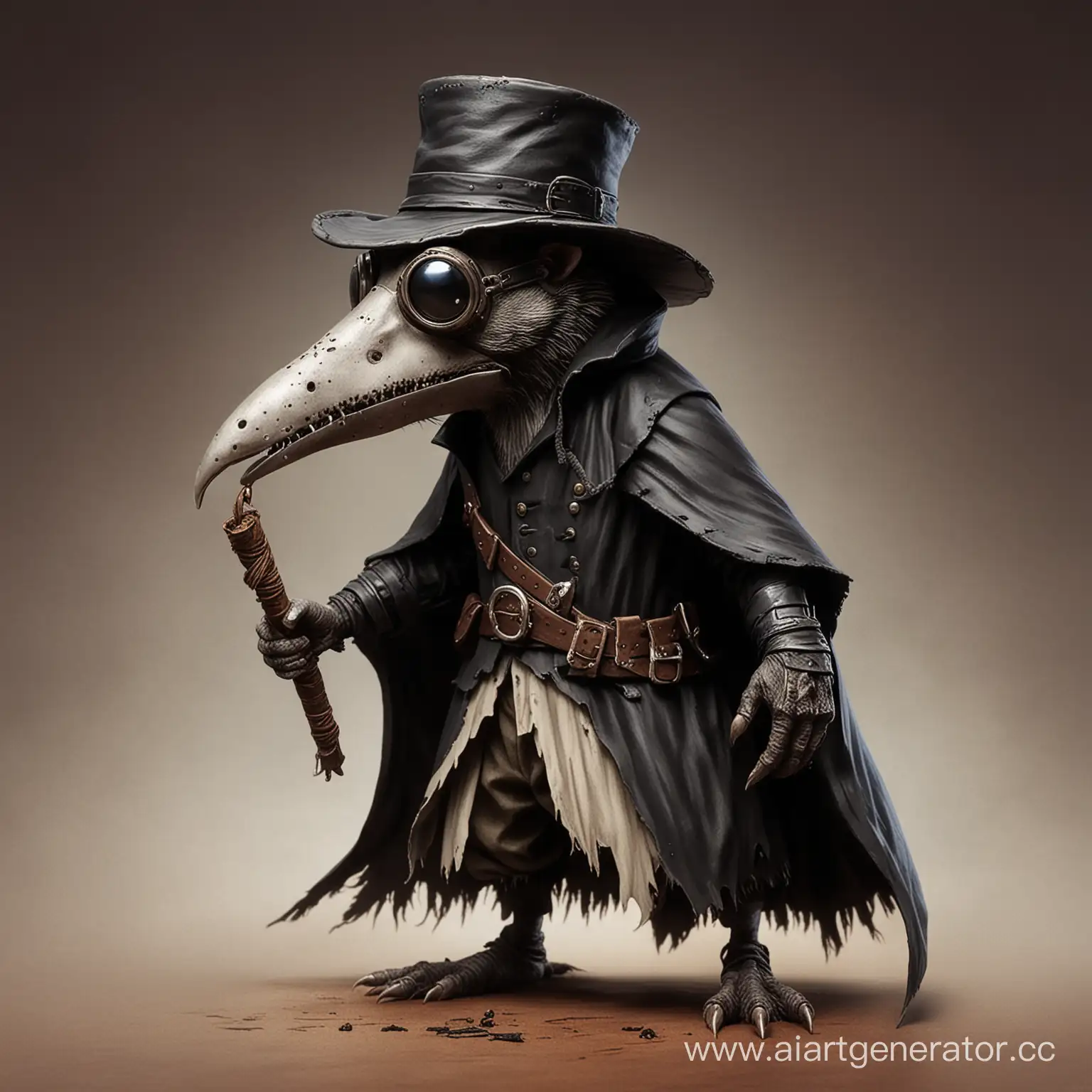 Mysterious-Plague-Doctor-Rat-in-Eerie-Urban-Setting