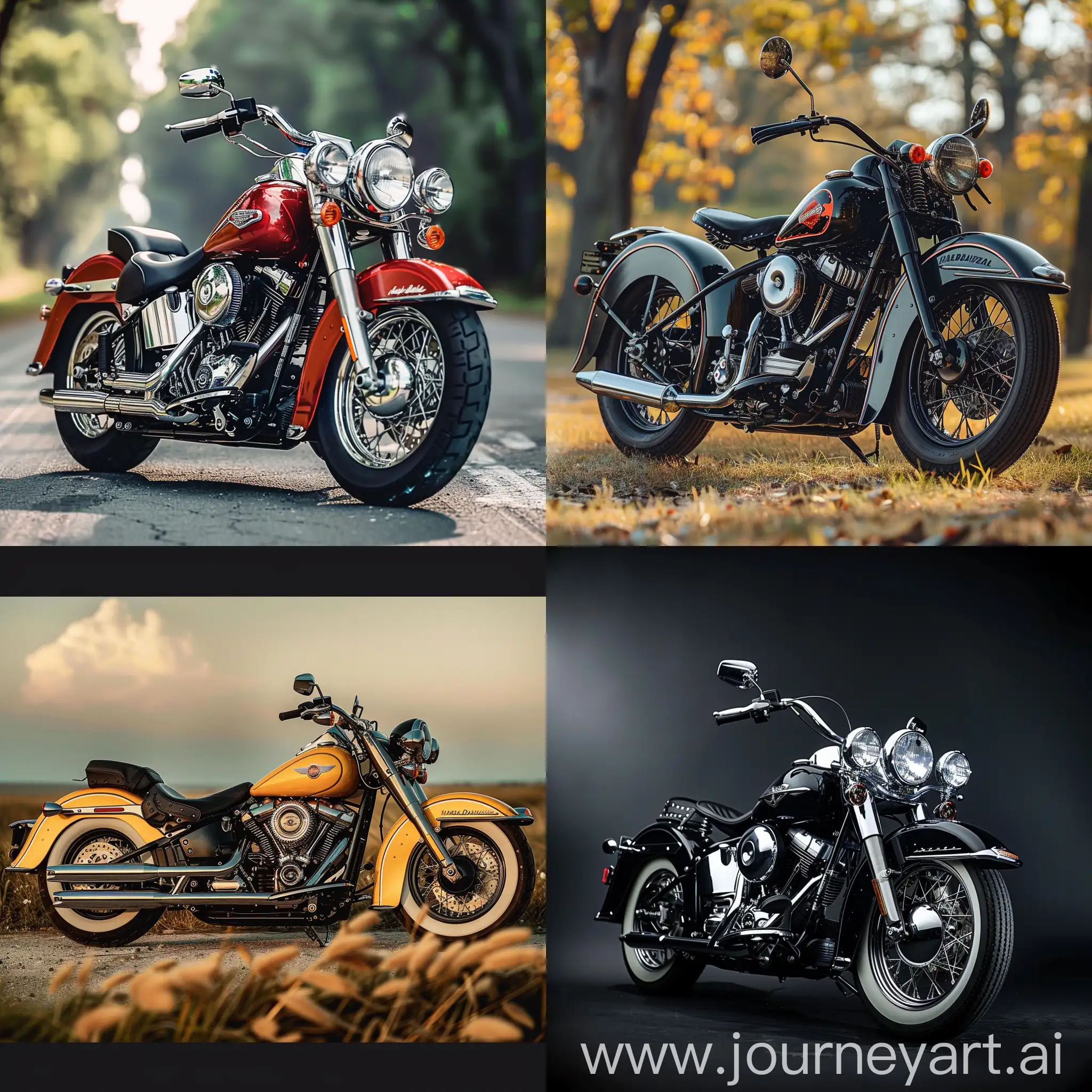 Harley-Davidson-Heritage-Classic-2023-Motorcycle-in-Vibrant-Setting
