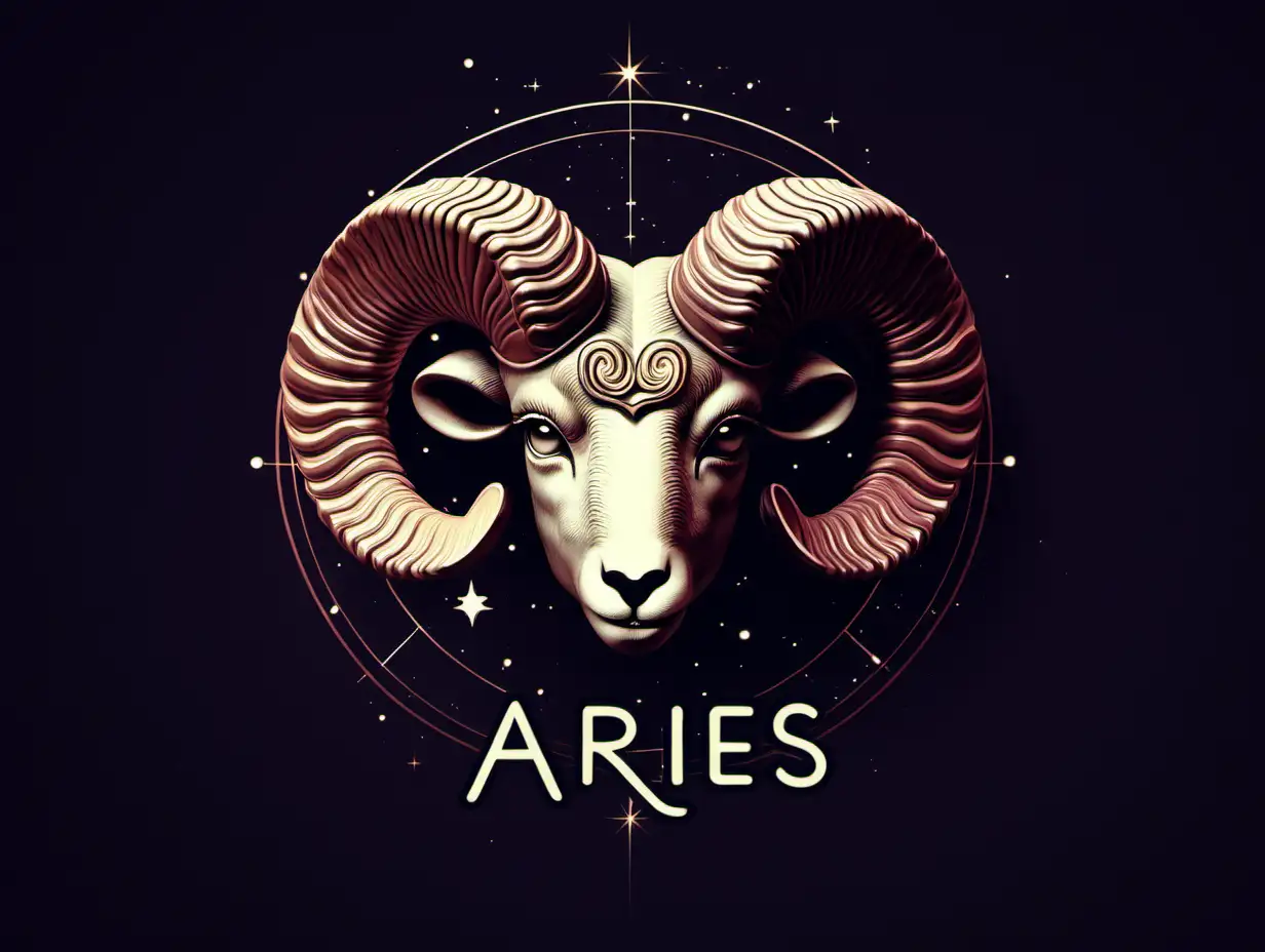 Dynamic Aries Constellation Wallpaper with Celestial Brilliance