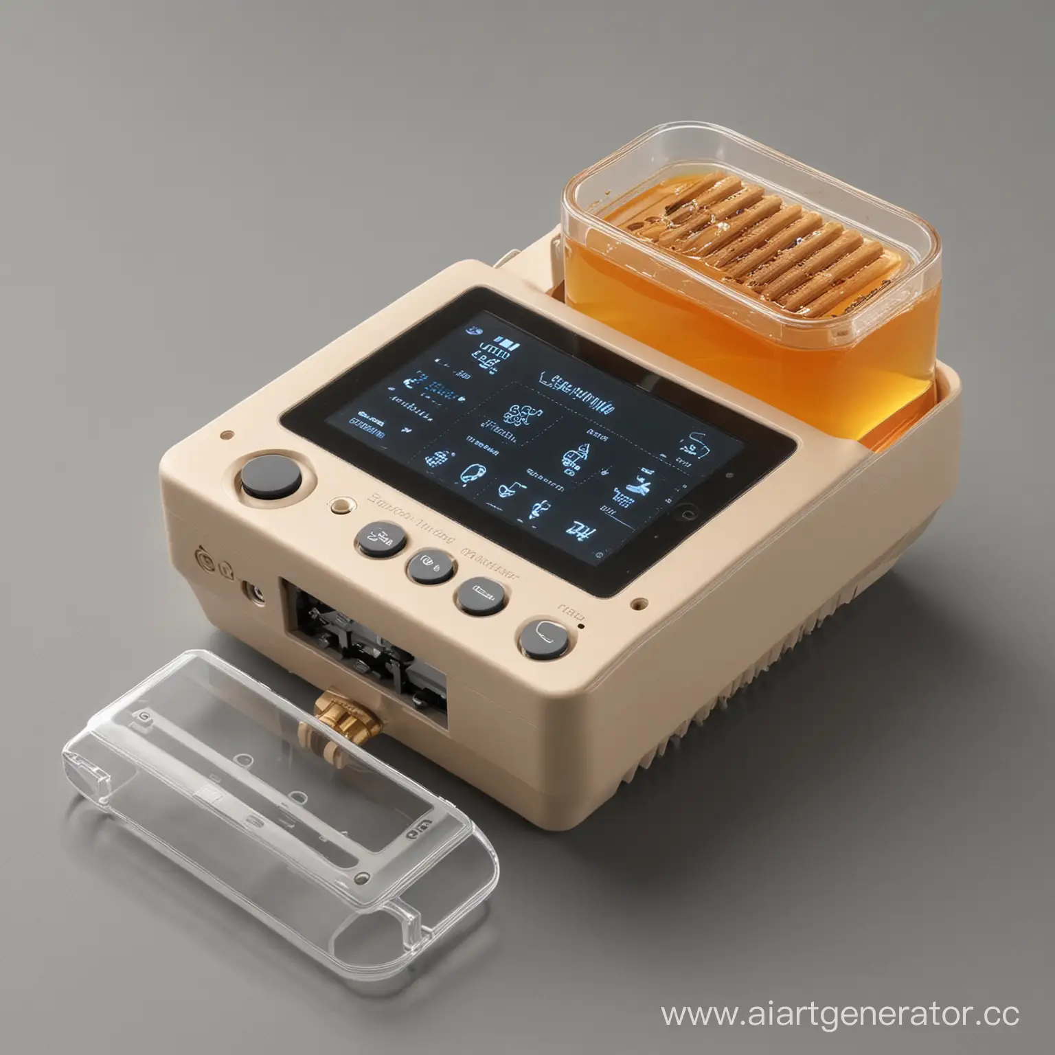 Digital-Honey-Quality-Testing-Device-with-LCD-Display-and-Barcode-Scanner