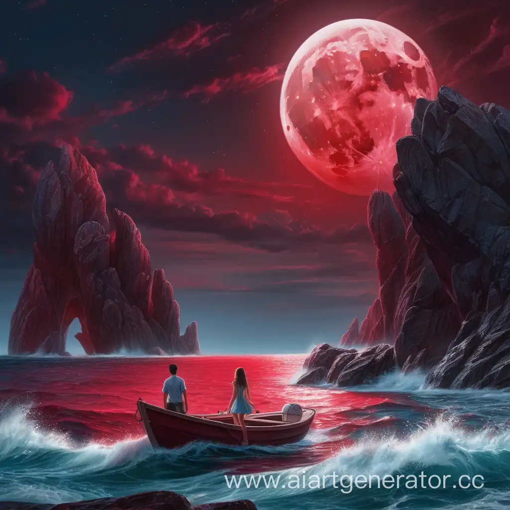 Crimson-Moonlit-Boat-Ride-Romantic-Scene-with-a-Young-Couple