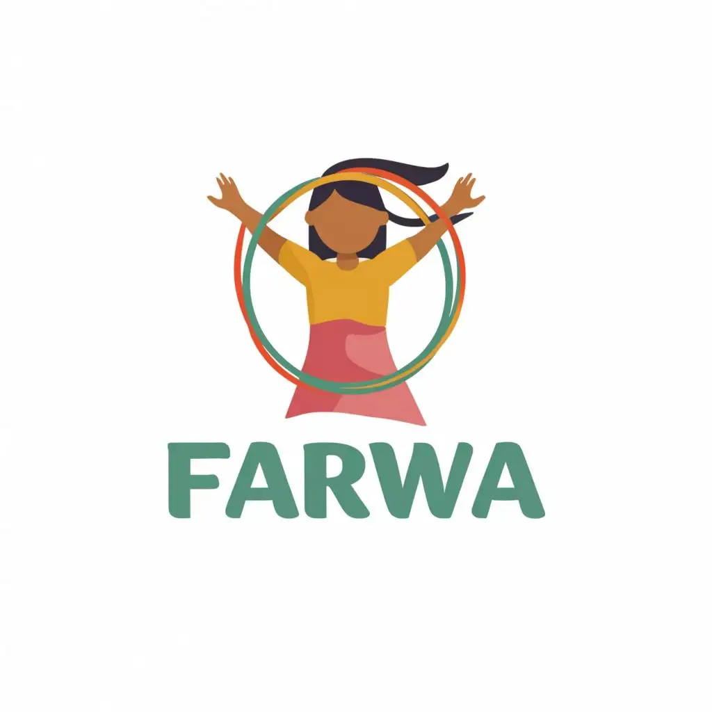 logo, Girl, with the text "Farwa", typography, be used in Nonprofit industry