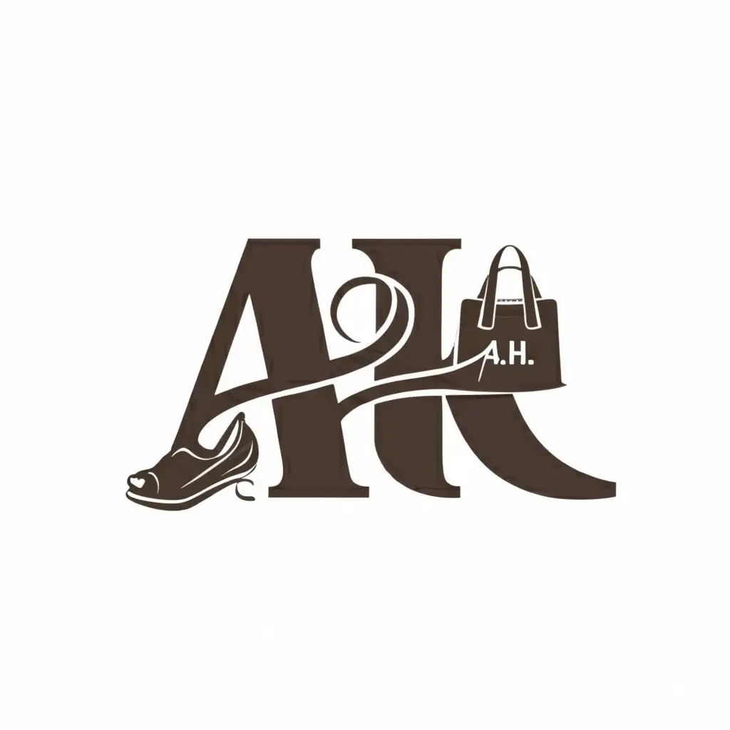 logo, Shoes and Bag, with the text "A.H", typography, be used in Retail industry