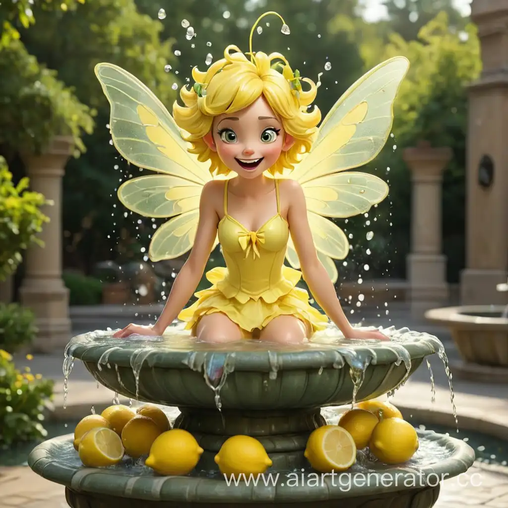 Cartoonish-Adult-Lemonade-Fairy-by-a-Fountain