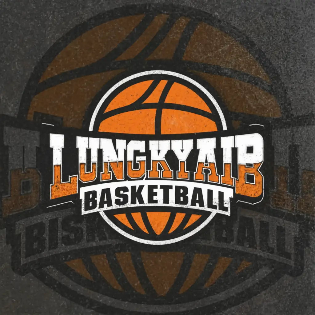 a logo design,with the text "LUNGKAYAB
BASKETBALL", main symbol:basketball,Moderate,clear background