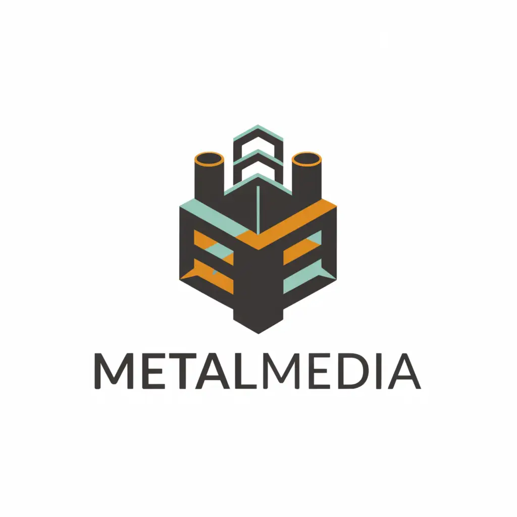 a logo design,with the text "MetalMedia", main symbol:factory,Moderate,clear background