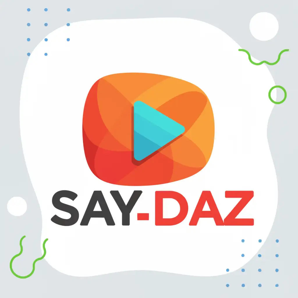 a logo design,with the text "say_daz", main symbol:youtube,Moderate,clear background