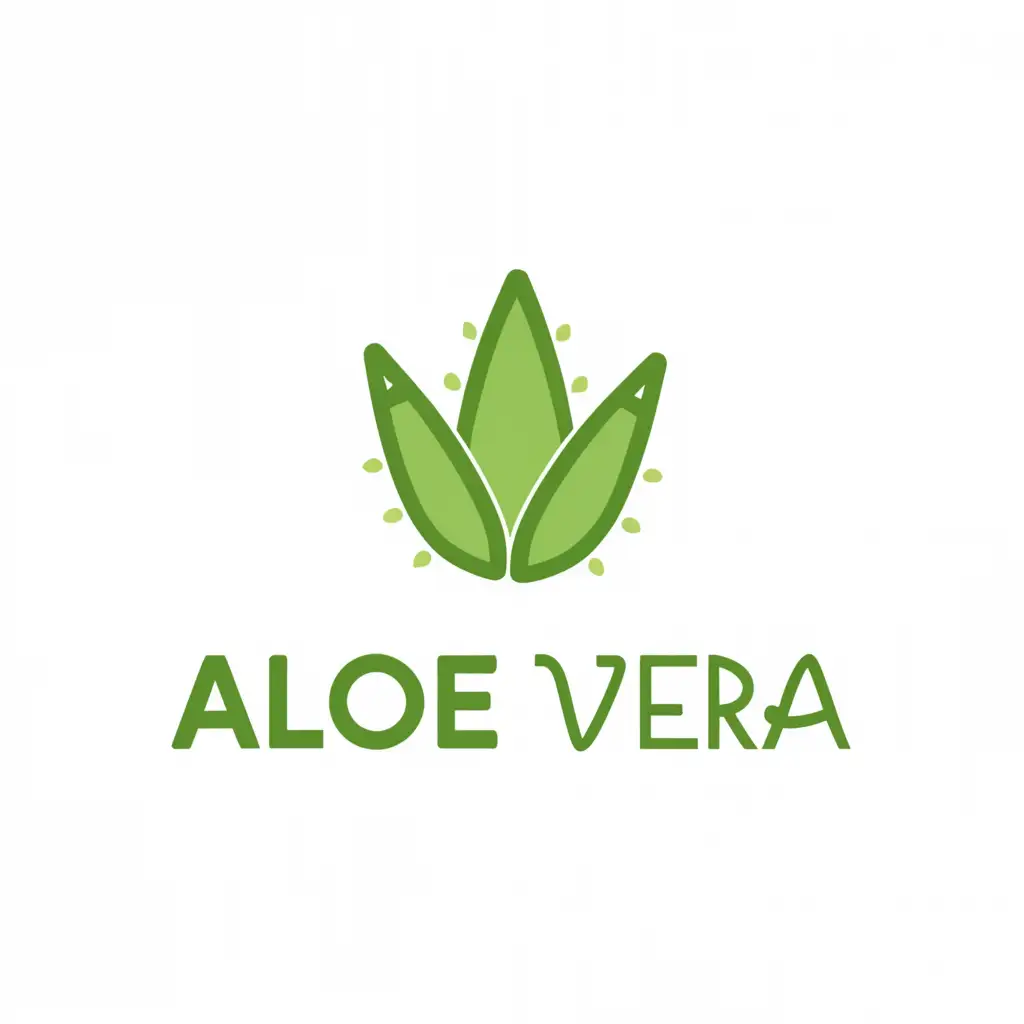a logo design,with the text "ALOE VERA", main symbol:ALOE VERA,Moderate,clear background