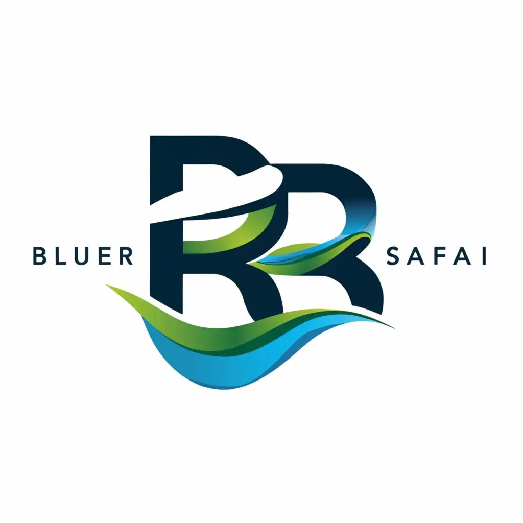 a logo design,with the text "BRS", main symbol:BlueRiver Safari,Moderate,be used in Travel industry,clear background
